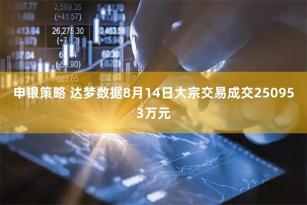 申银策略 达梦数据8月14日大宗交易成交250953万元